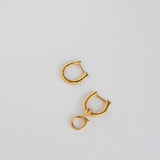 Aura σκουλαρίκια huggies χρυσό