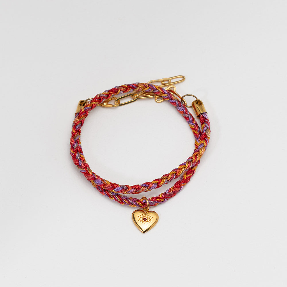 Prigipo x Deximi red thread necklace gold