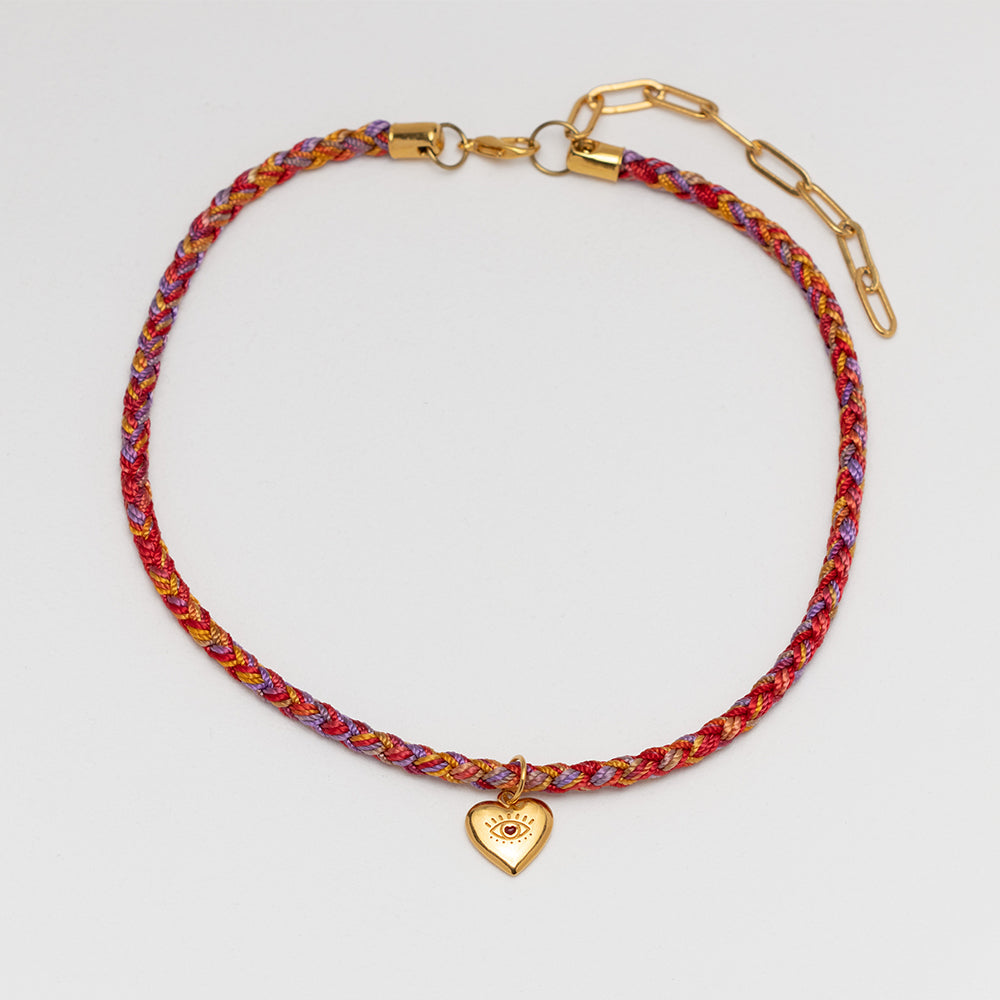 Prigipo x Deximi red thread necklace gold