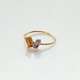 Fizzy citrine & amethyst δαχτυλίδι κίτρινο χρυσό 14Κ