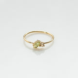 Fizzy peridot & white topaz δαχτυλίδι κίτρινο χρυσό 14Κ