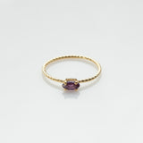 Fizzy rope amethyst δαχτυλίδι κίτρινο χρυσό 14Κ