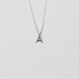 Initial κολιέ λευκό χρυσό 14Κ