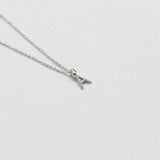 Initial κολιέ λευκό χρυσό 14Κ