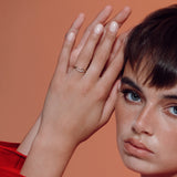 Astro quintet δαχτυλίδι λευκό χρυσό 14Κ