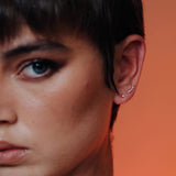 Astro quintet σκουλαρίκι καρφωτό κίτρινο χρυσό 14Κ