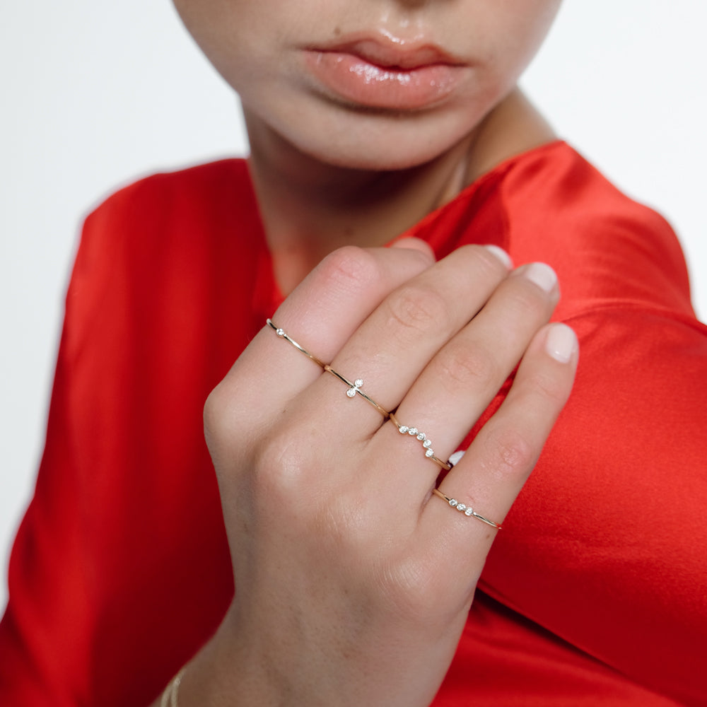 Astro twin δαχτυλίδι κίτρινο χρυσό 14Κ