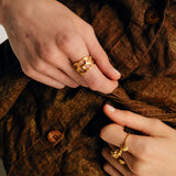 Coquilles slice δαχτυλίδι χρυσό