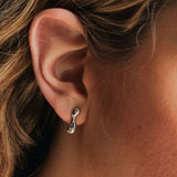 L'eau flow σκουλαρίκια ασημί