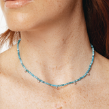 Terrestrial apatite κολιέ ασημί