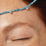 Terrestrial apatite κολιέ ασημί