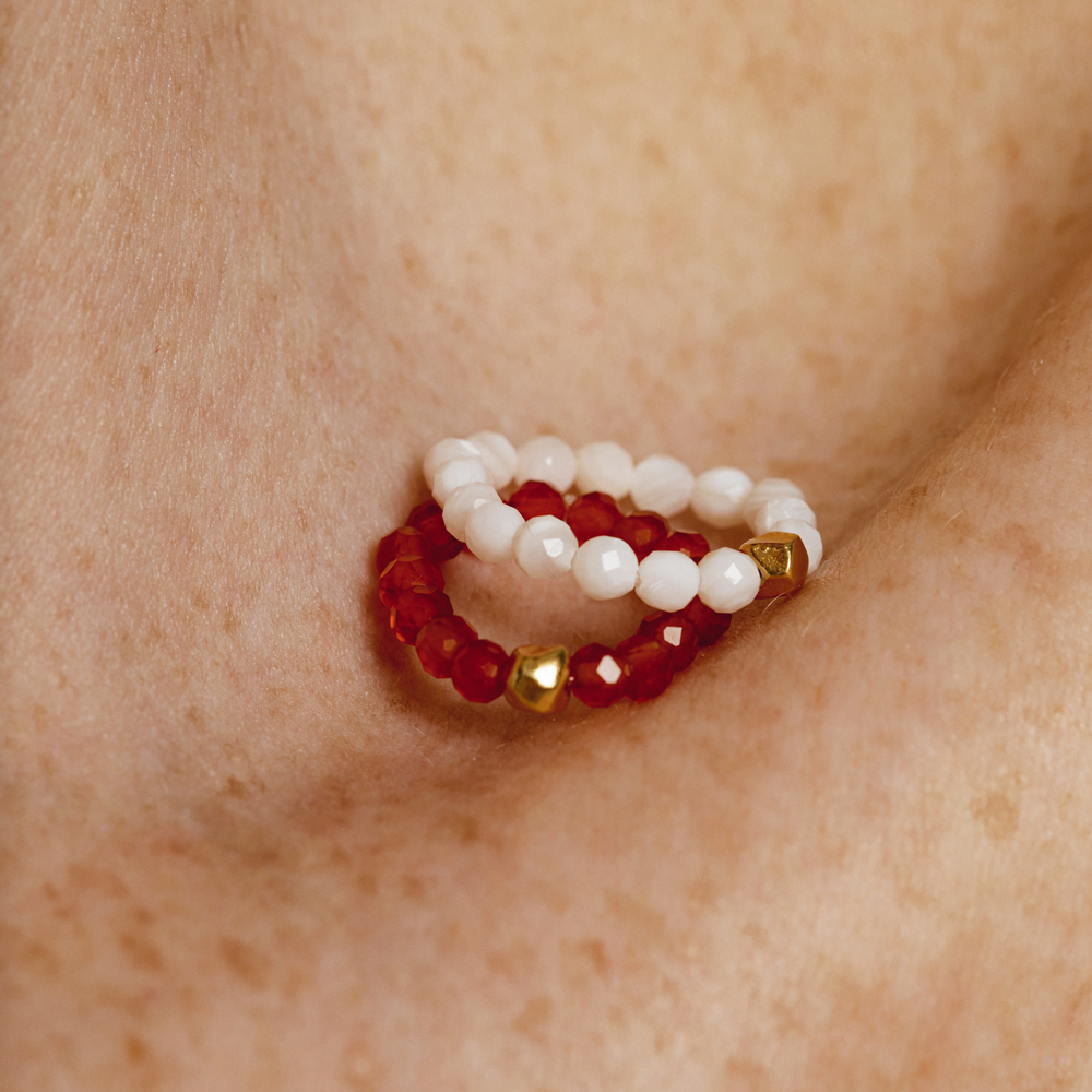 Terrestrial mother of pearl δαχτυλίδι χρυσό