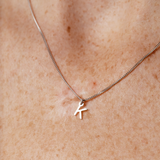 Initial κολιέ ασημί