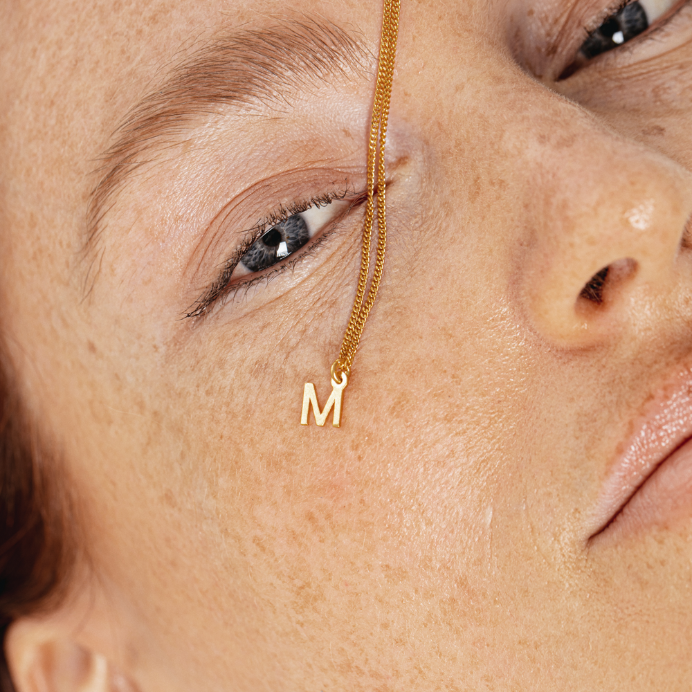 Initial κολιέ χρυσό