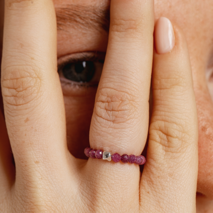 Terrestrial ruby δαχτυλίδι ασημί