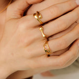 L'eau drops δαχτυλίδι χρυσό