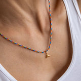 Mermaid  κολιέ με κορδόνι χρυσό