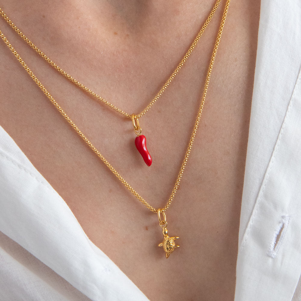 Tartaruga στοιχείο για κολιέ χρυσό