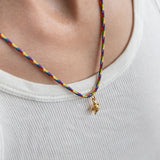 Tartaruga κολιέ με κορδόνι χρυσό