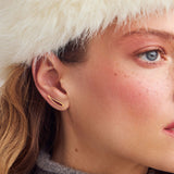 Palette Extended leaf σκουλαρίκια χρυσό