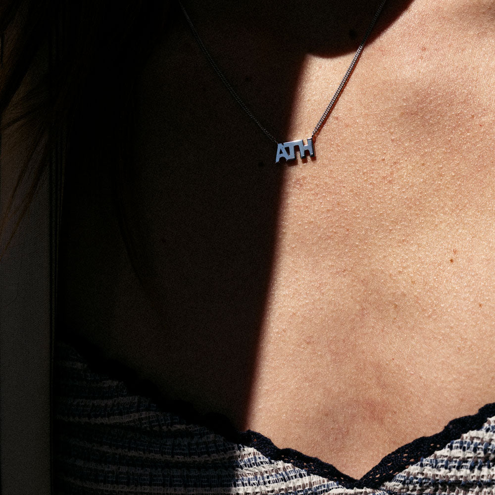 Αθήνα κέντρο ATH κολιέ ασημί