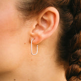 Charming Squares L σκουλαρίκια ασημί