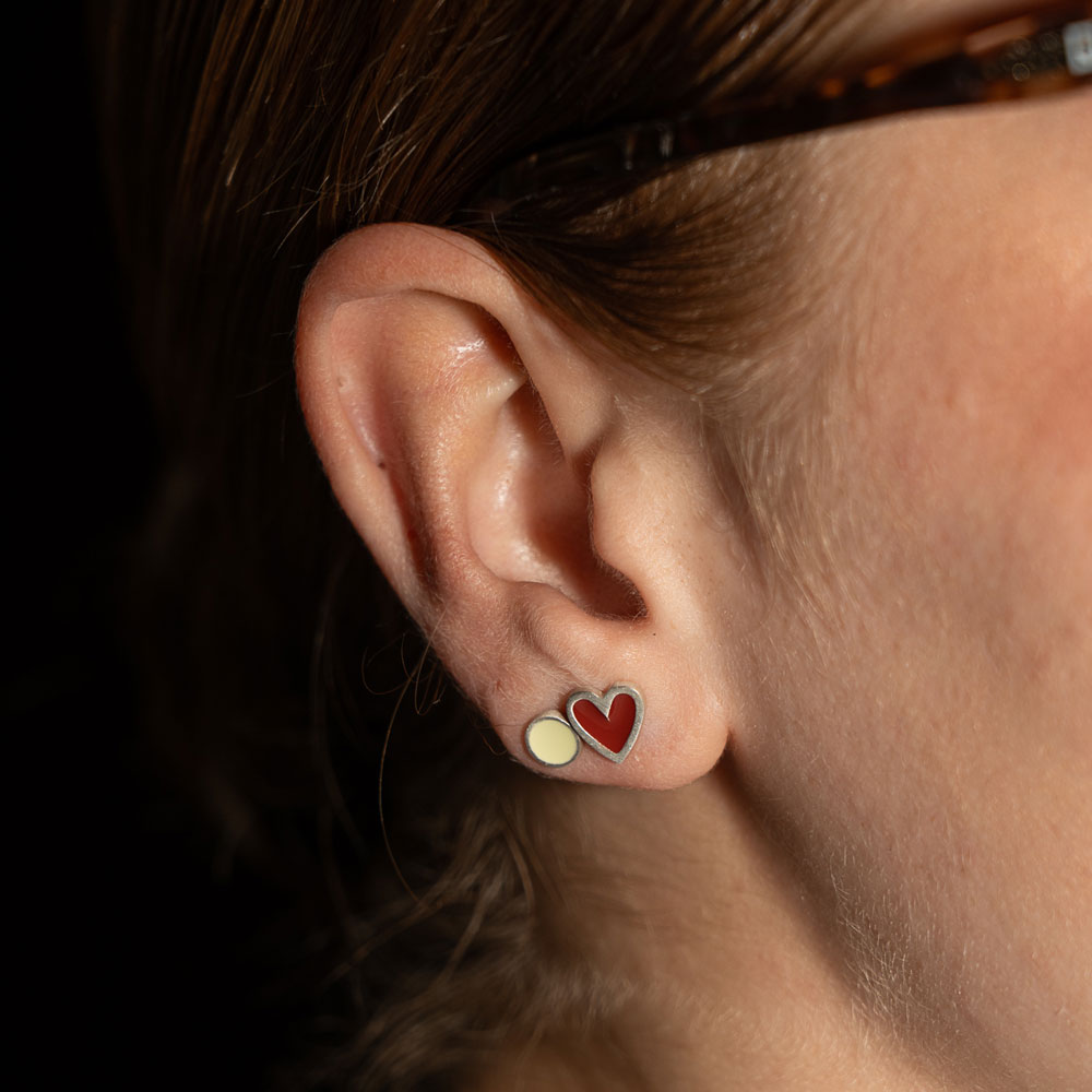 Heartlette earrings silver
