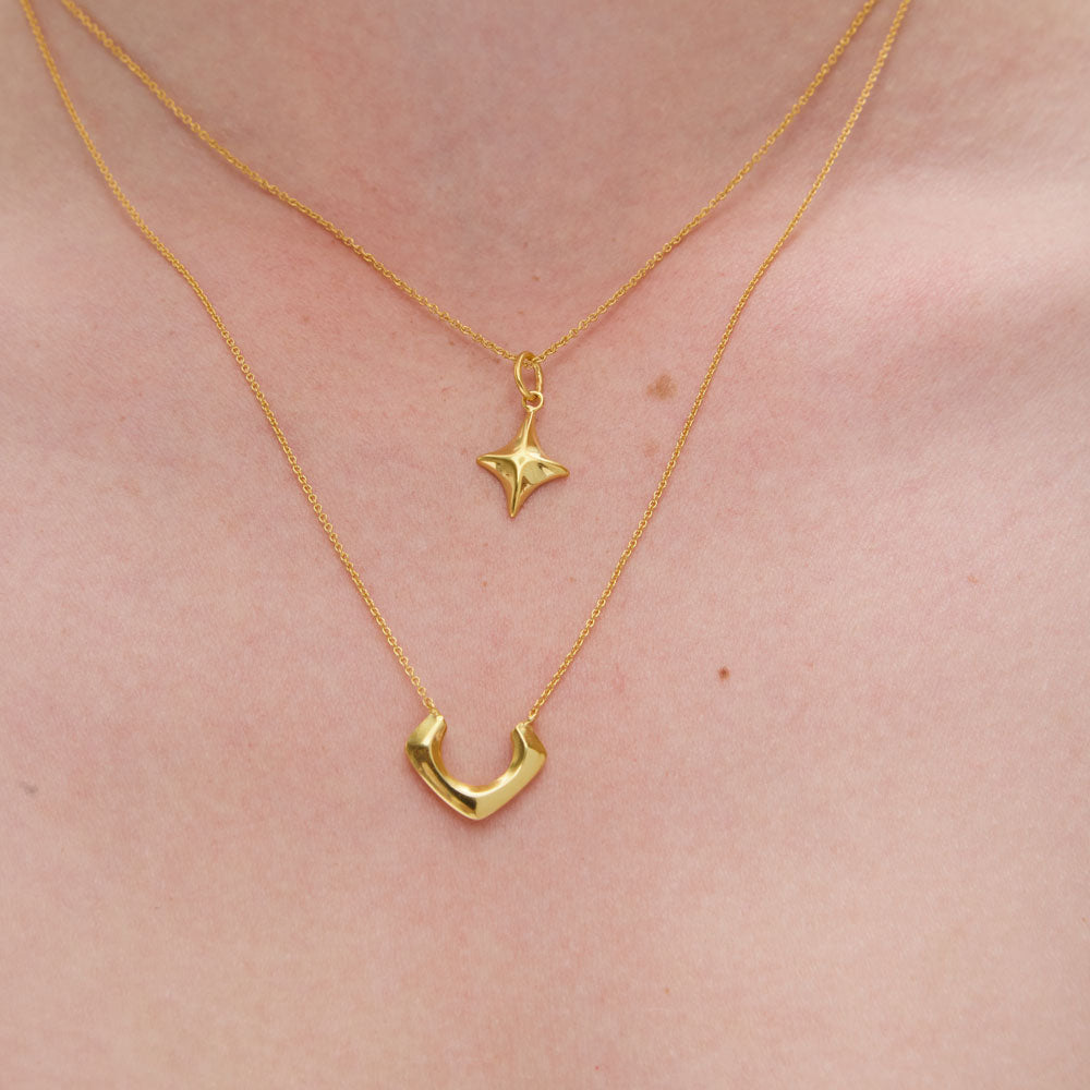 Camping κολιέ χρυσό