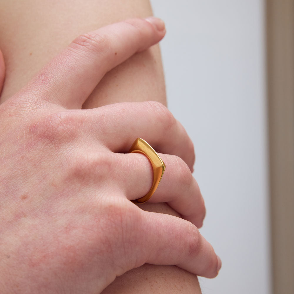 Camping δαχτυλίδι χρυσό