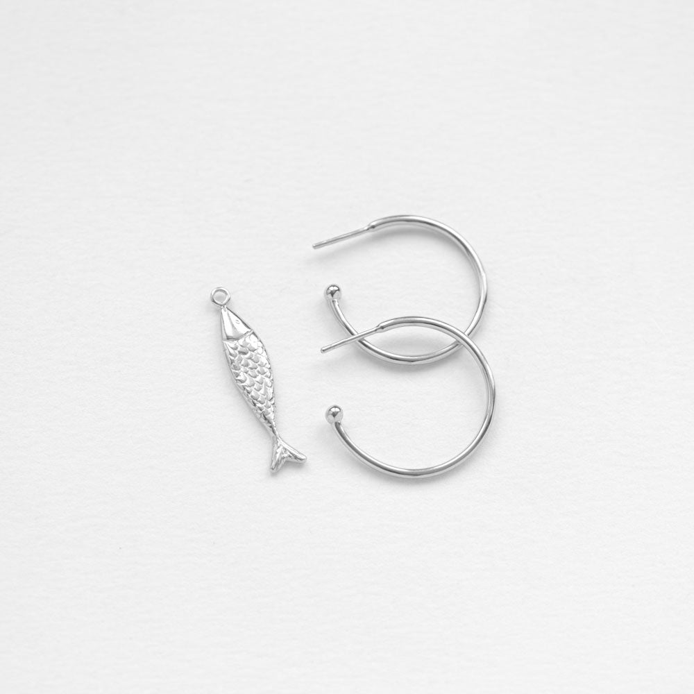 Diving barbouni στοιχείο για κρίκο ασημί