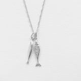 Diving barbouni στοιχείο για κολιέ ασημί