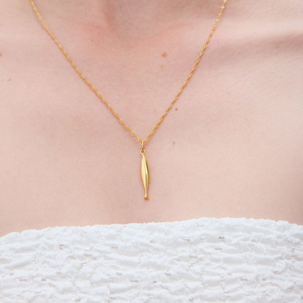 Diving sardela στοιχείο για κολιέ χρυσό