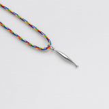 Diving sardela κολιέ με κορδόνι ασημί