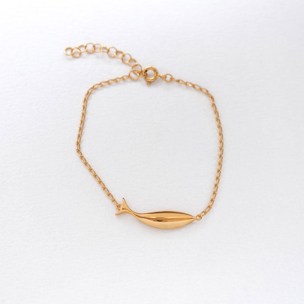Diving tuna bracelet gold