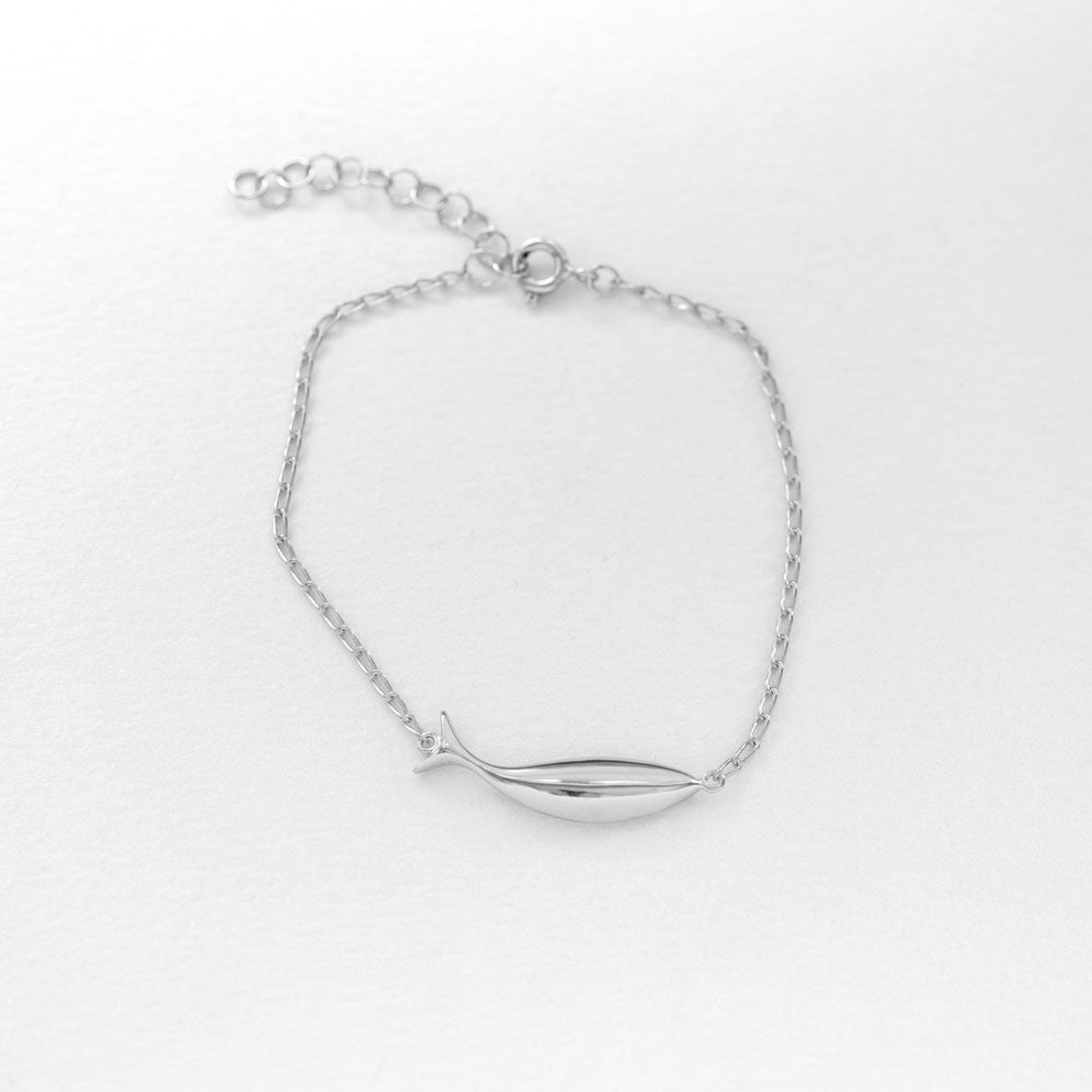 Diving tuna bracelet silver