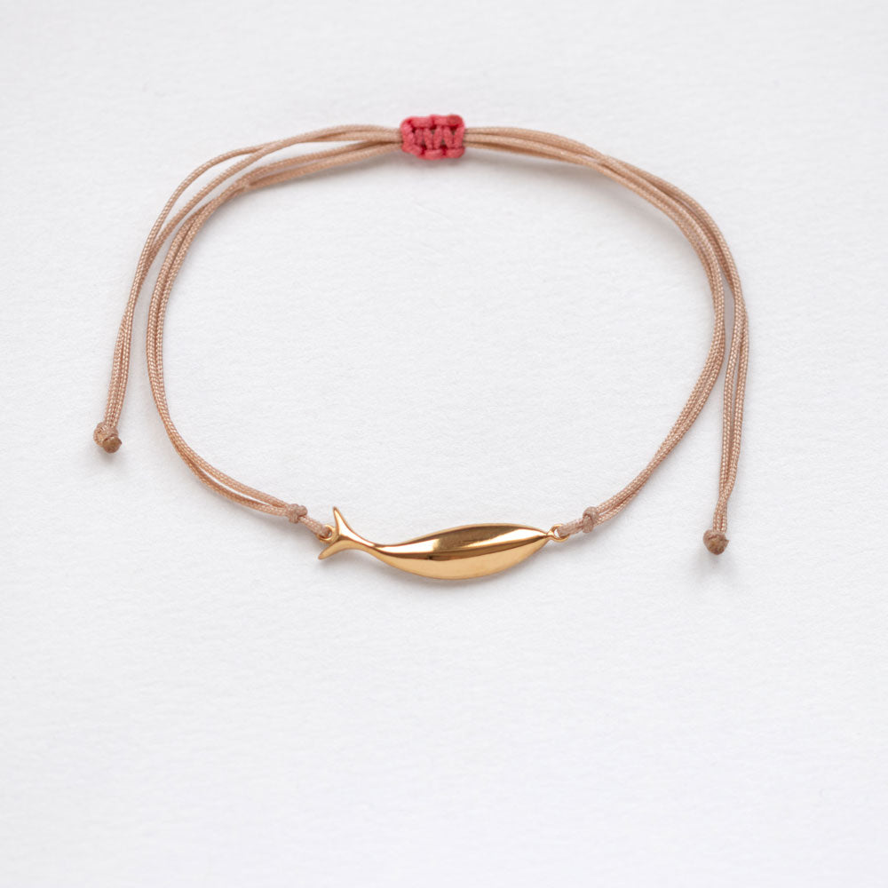 Diving tuna thread bracelet gold