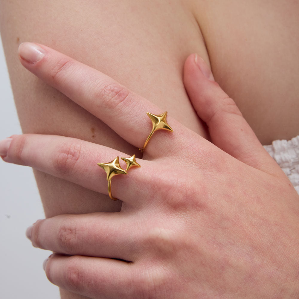 Gazing double δαχτυλίδι χρυσό