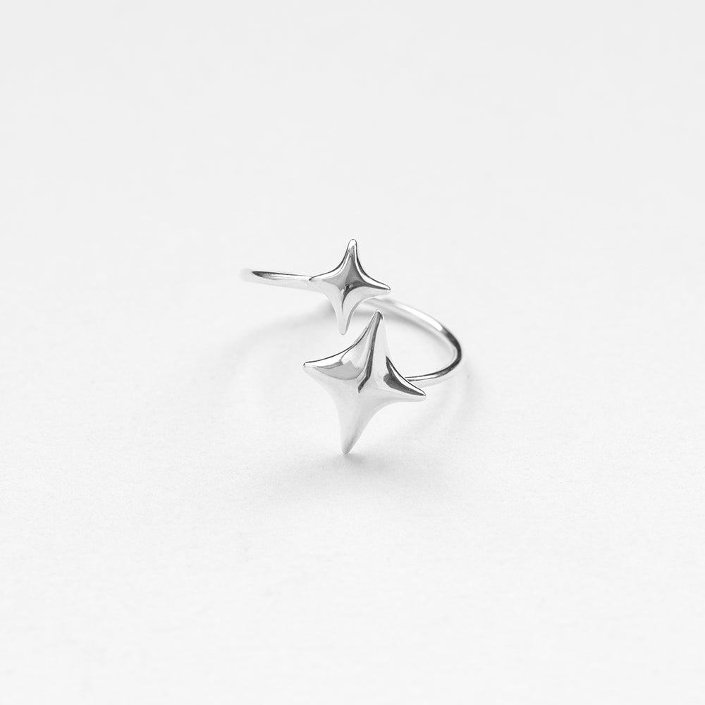 Gazing double δαχτυλίδι ασημί