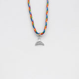 Mermaid κολιέ με κορδόνι ασημί