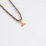 Mermaid  κολιέ με κορδόνι χρυσό