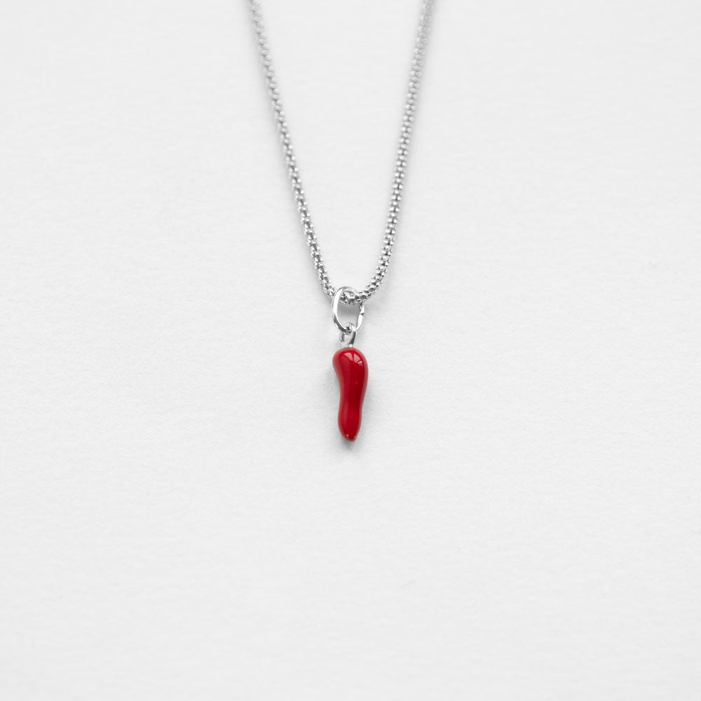 Cornicello στοιχείο για κολιέ ασημί