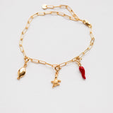 Stevie anklet χρυσό