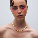 Surfing κολιέ με μαργαριτάρι χρυσό