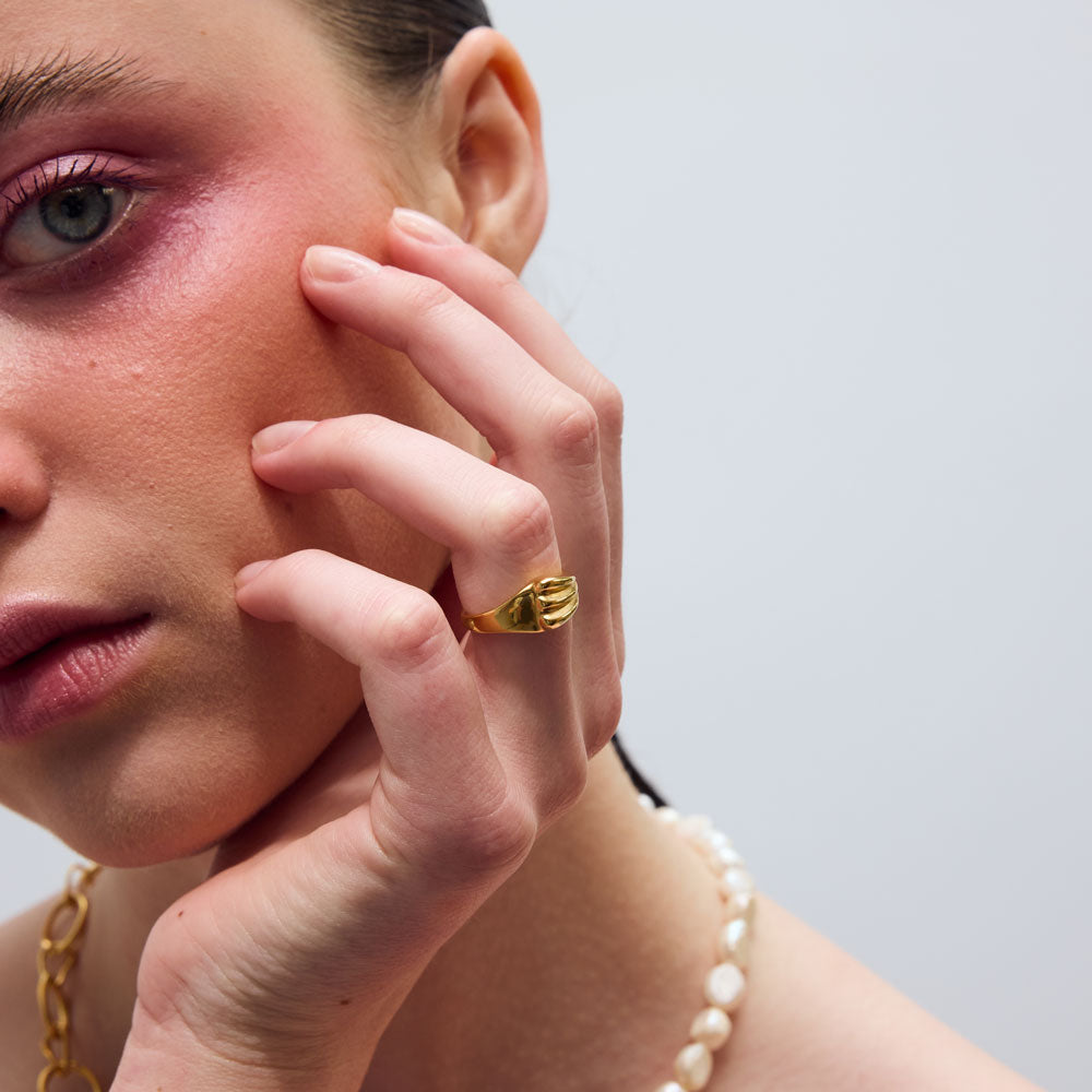 Surfing δαχτυλίδι χρυσό