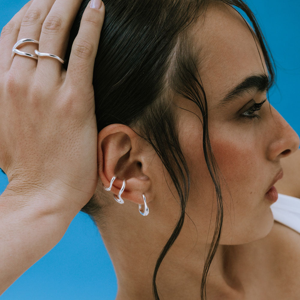 Cloud Drift cuff ασημί