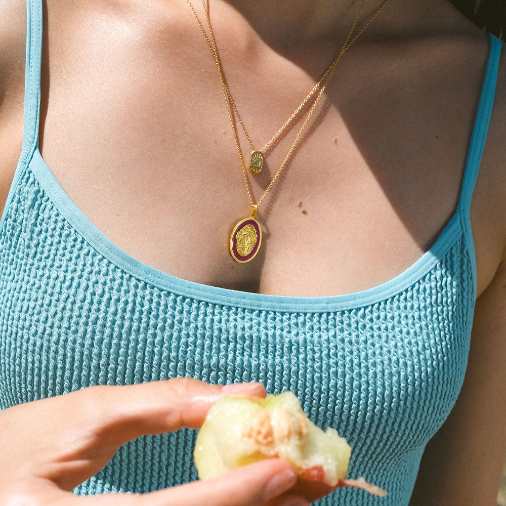 Anemone pendant χρυσό