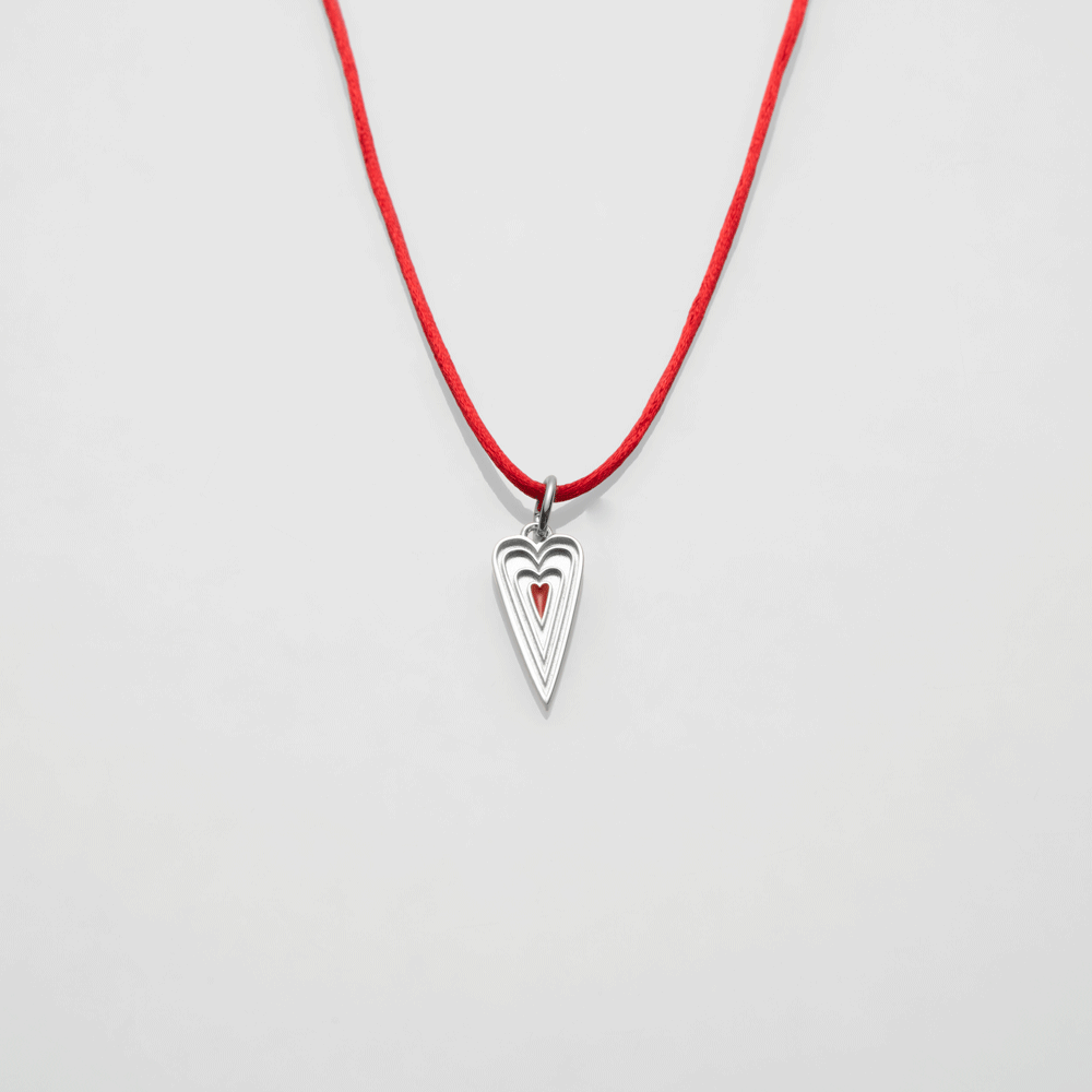 Μου'χεις Κλέψει την Καρδιά vol.II κολιέ με κορδόνι ασημί