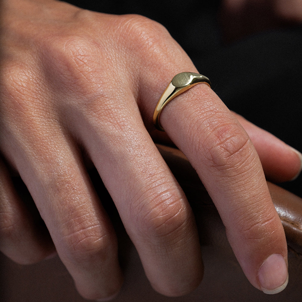 Oval δαχτυλίδι κίτρινο χρυσό 14Κ