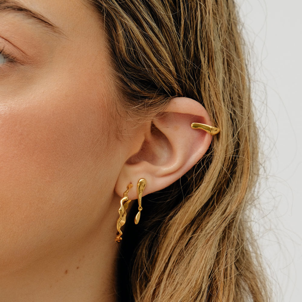 L'eau drops σκουλαρίκια χρυσό