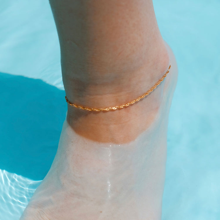 Suki anklet χρυσό